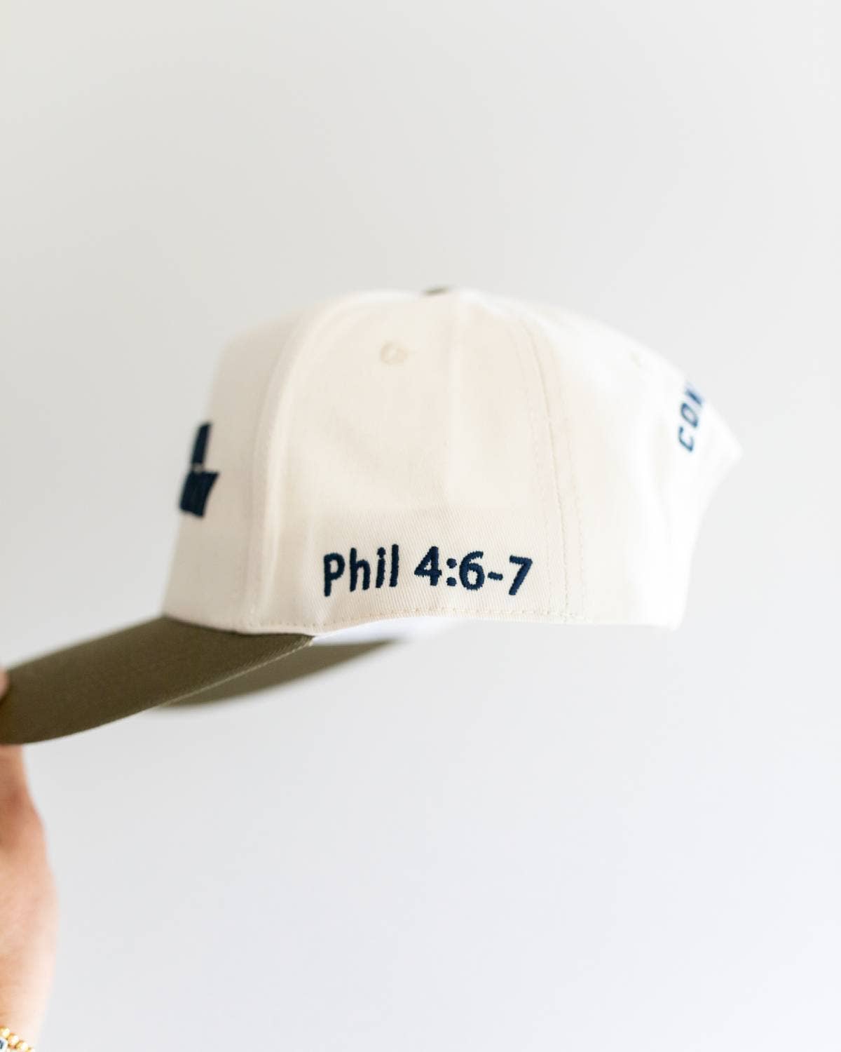 It's Gonna Be a Good Day Hat Olive Green & Navy