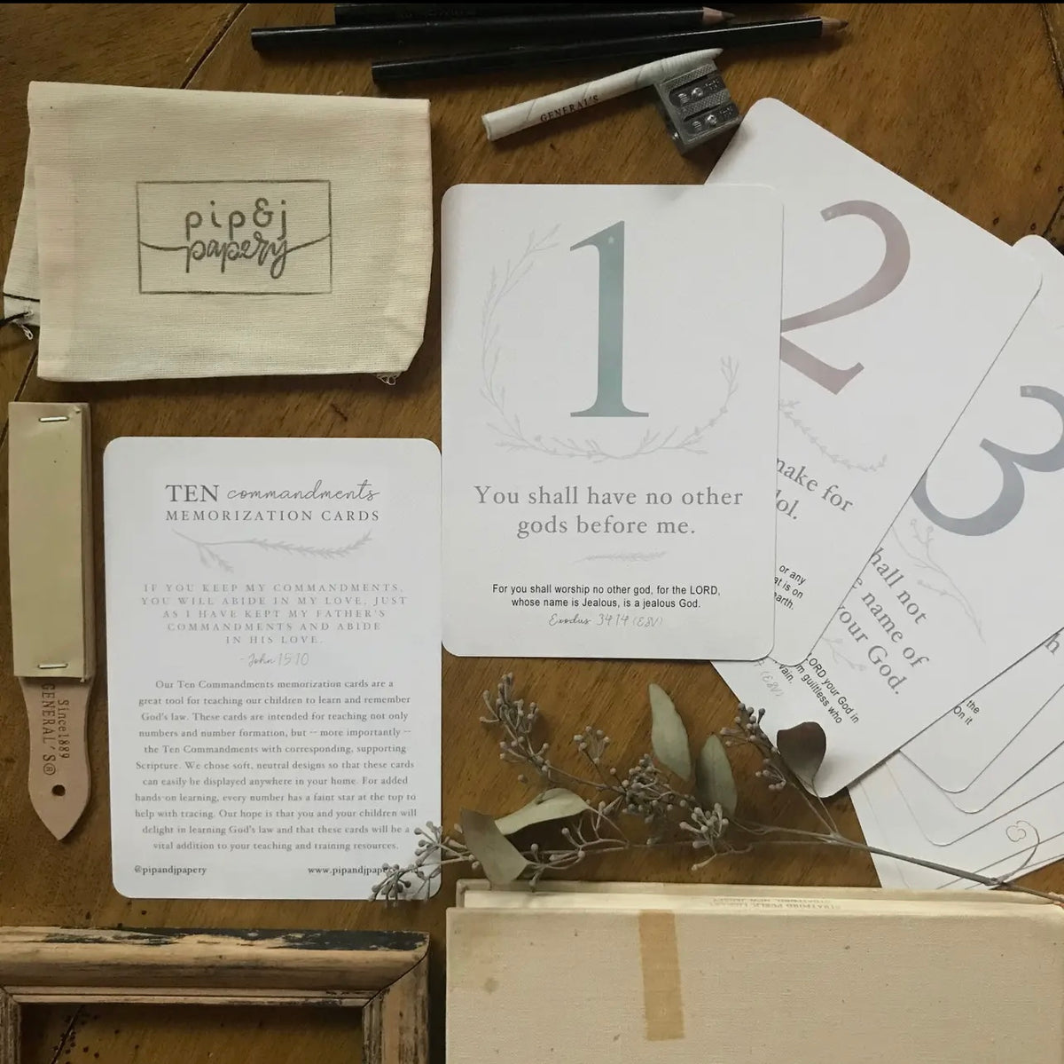 10 Commandment Memorization Cards image 0