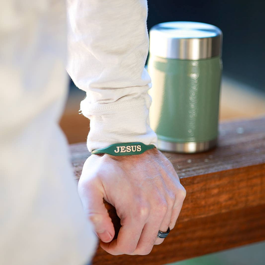 JESUS WristWords Bracelet - Evergreen