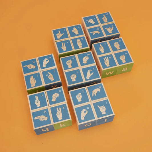ASL Letter Wooden Blocks