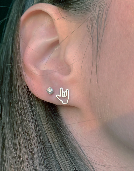 ILY Outline Studs