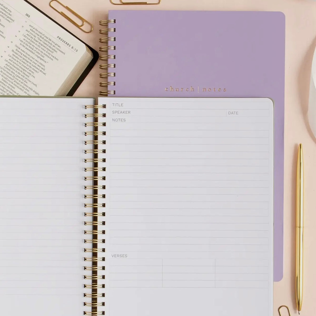 Church Notes w/ References - Lilac