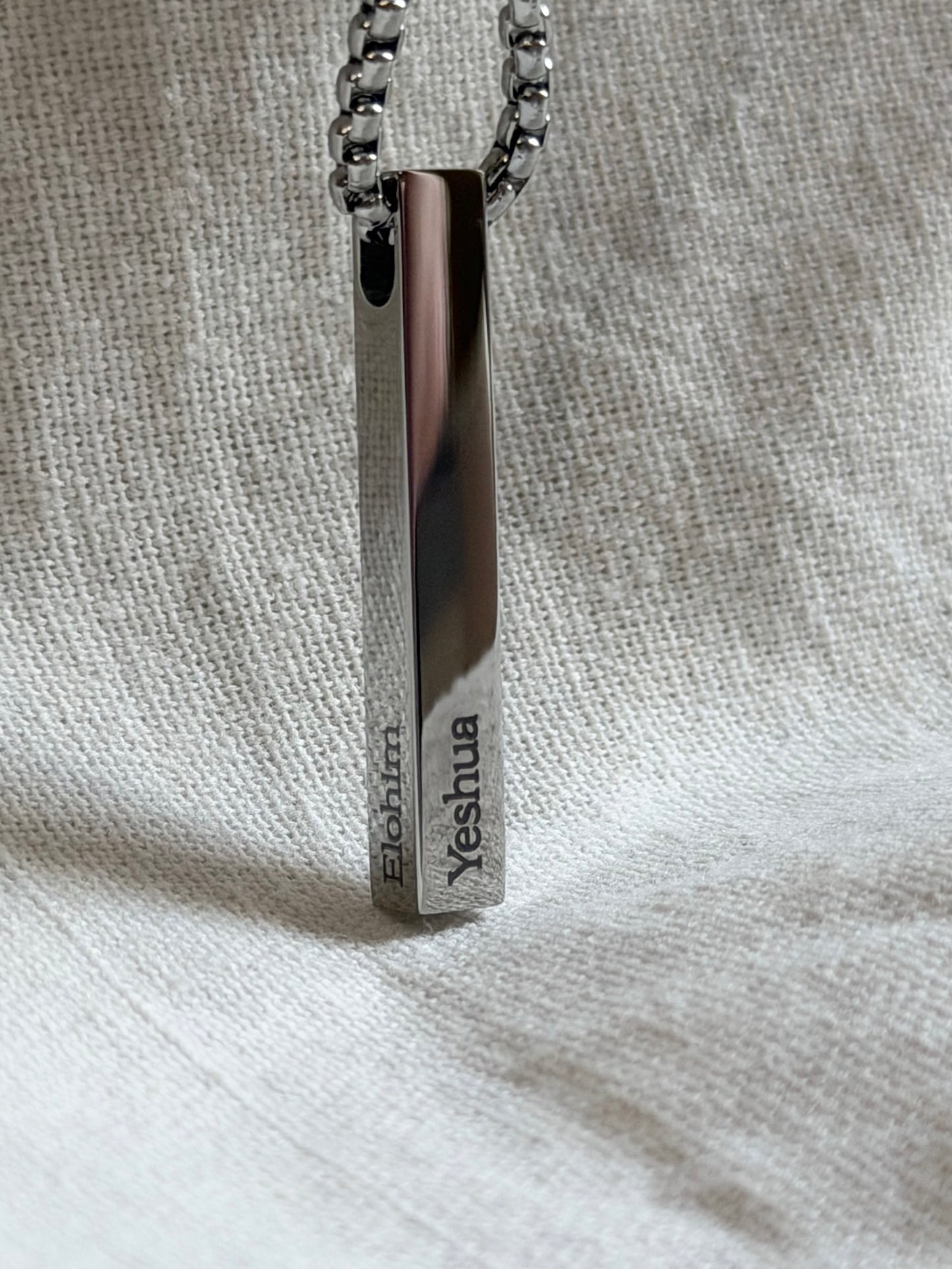 Men’s Vertical Bar Necklace - Personalization