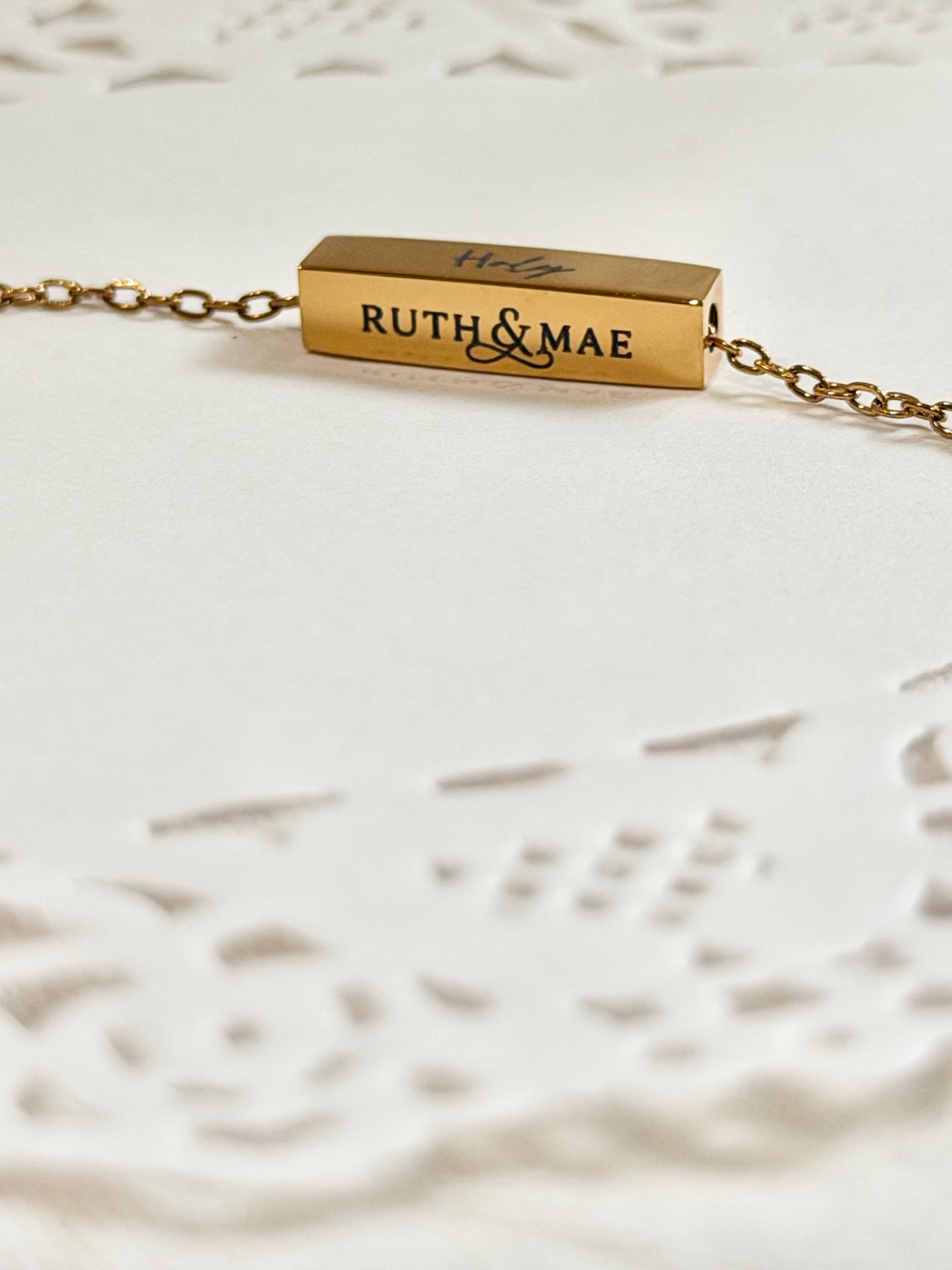 Horizontal Mini Bar Necklace - Personalization