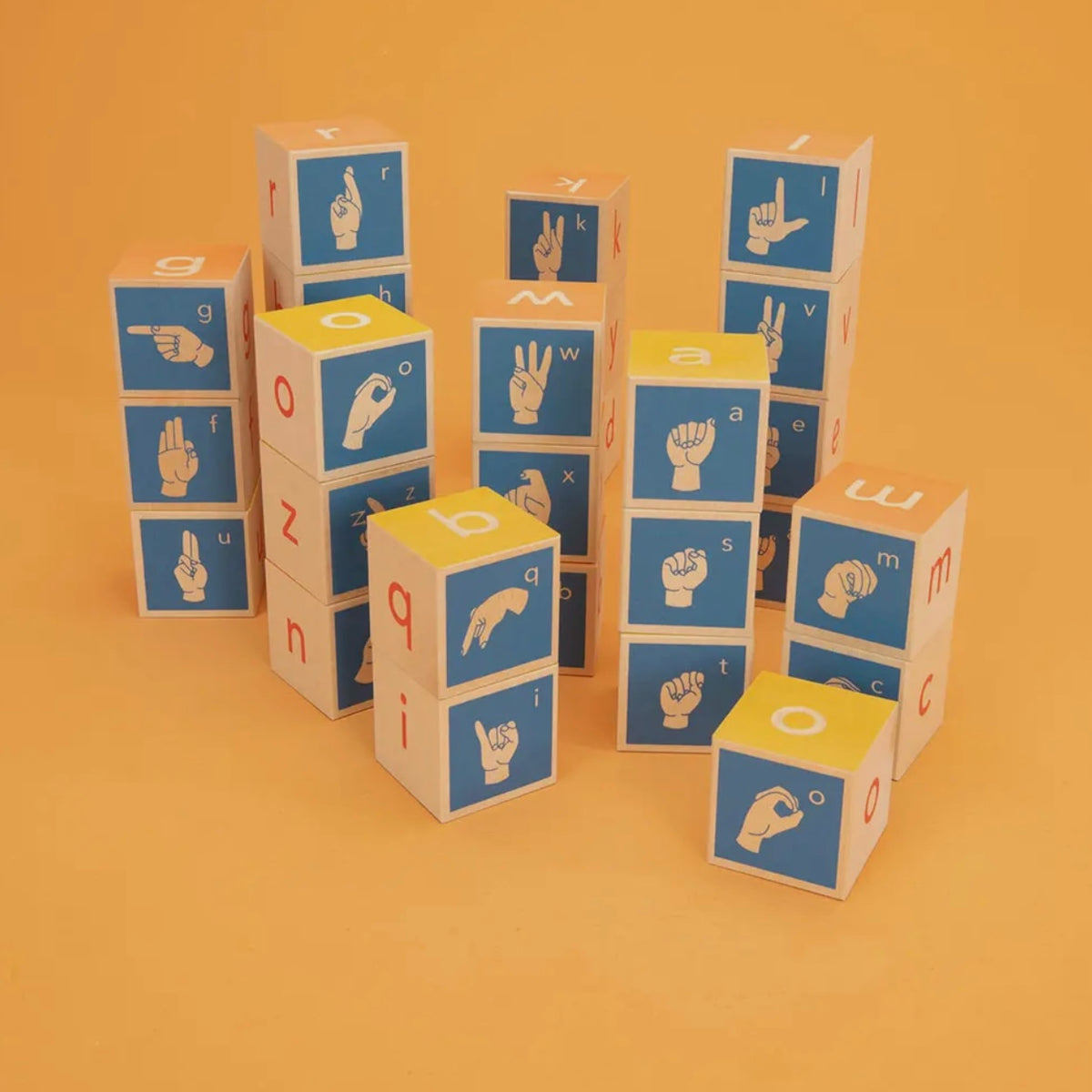 ASL Letter Wooden Blocks