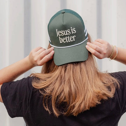 ‘Jesus is Better’ - Puff Embroidered Trucker Hat