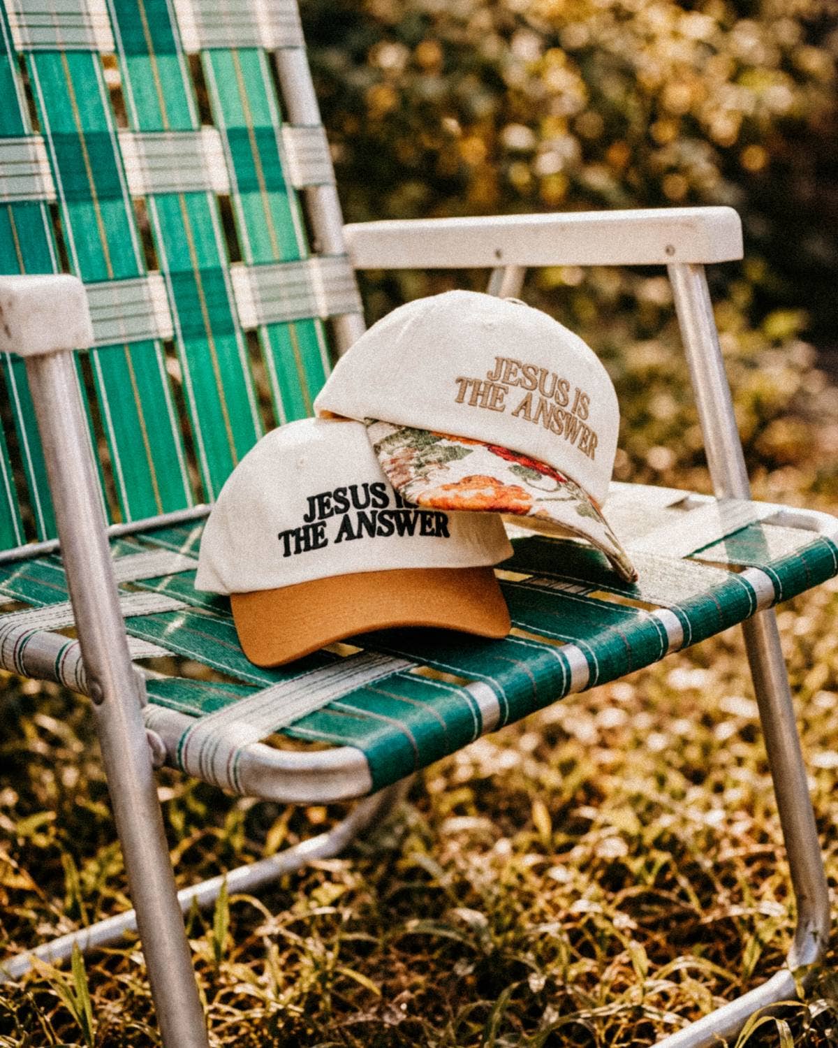 Jesus is the Answer - Low Profile Baseball Hat Floral