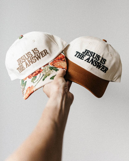Jesus is the Answer - Low Profile Baseball Hat Floral