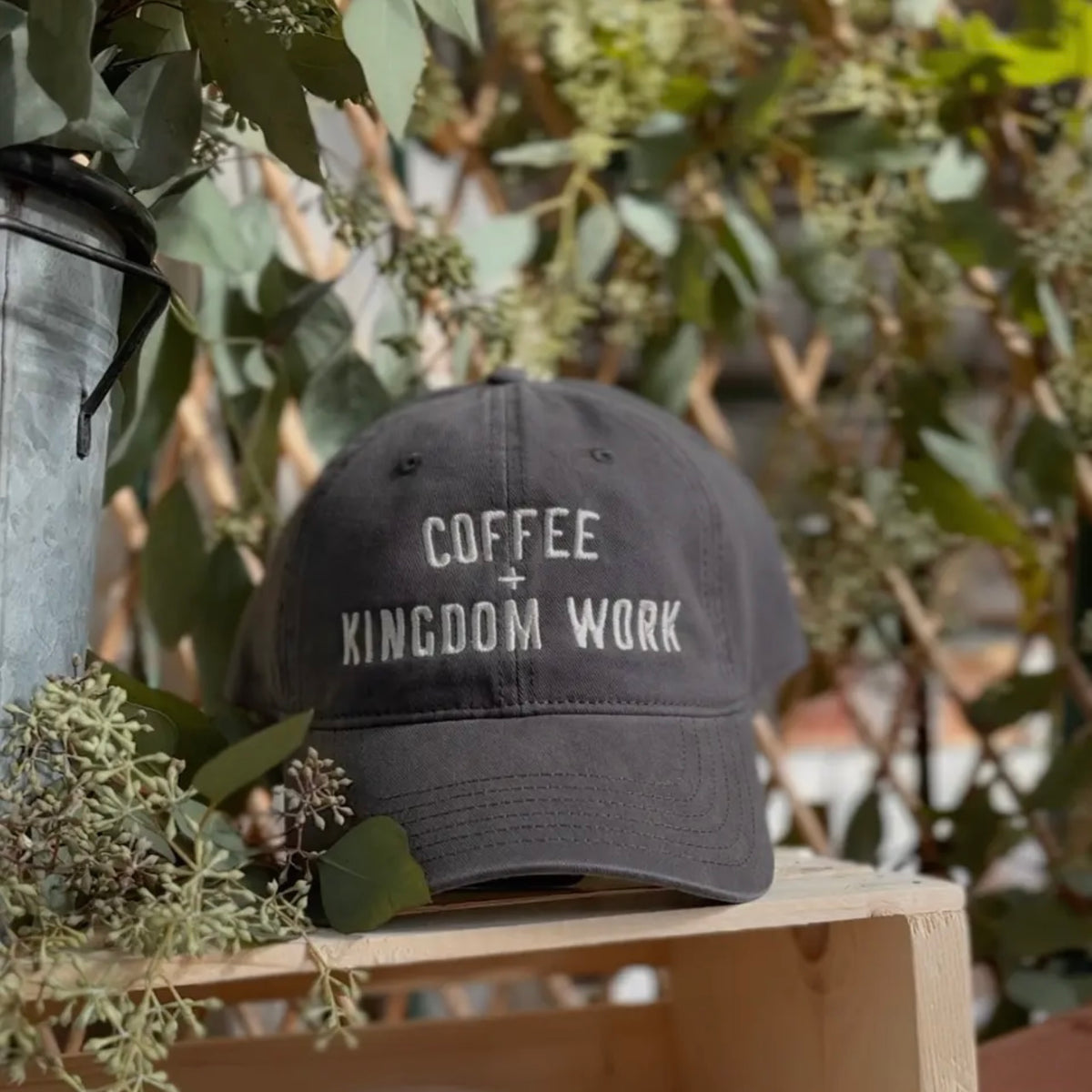 ‘Coffee + Kingdom Work’ Hat - Charcoal
