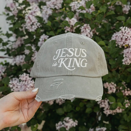 ‘Jesus is King’ - Distressed Dad Hat
