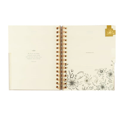 12-Month Undated Spiral Planner: Magnolia Springs