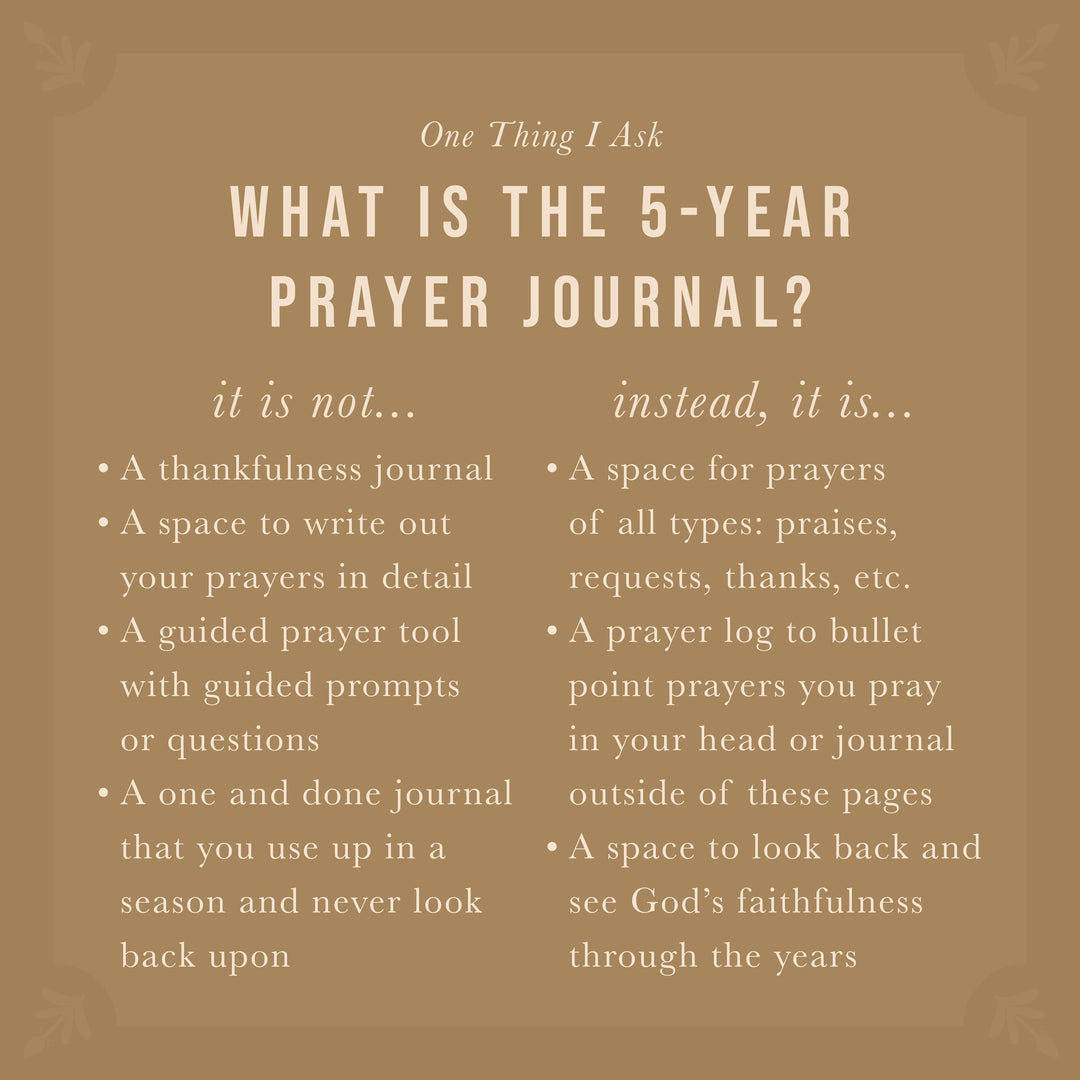 One Thing I Ask 5-Year Prayer Journal: Versailles