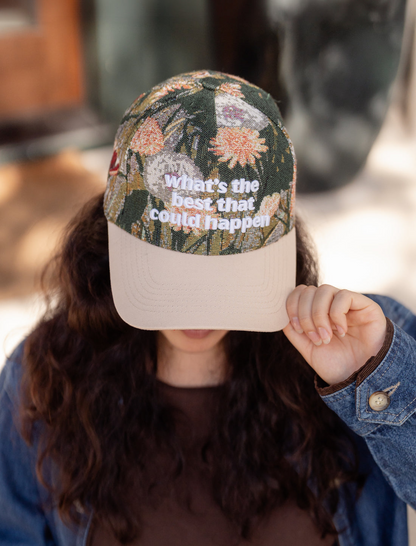 ‘What’s The Best That Can Happen’ - Puff Embroidered Trucker Hat
