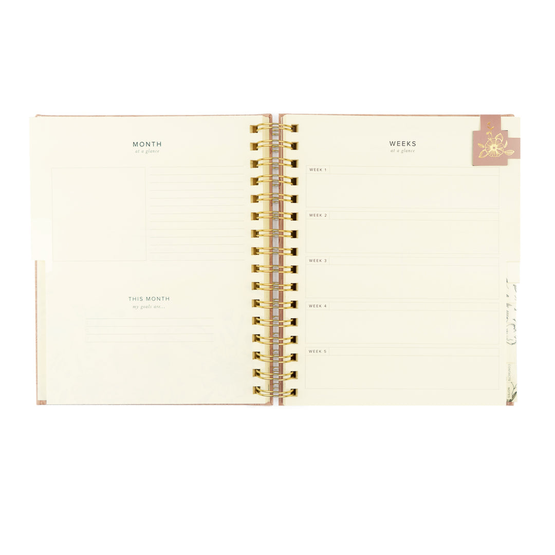 12-Month Undated Spiral Planner: Sonora