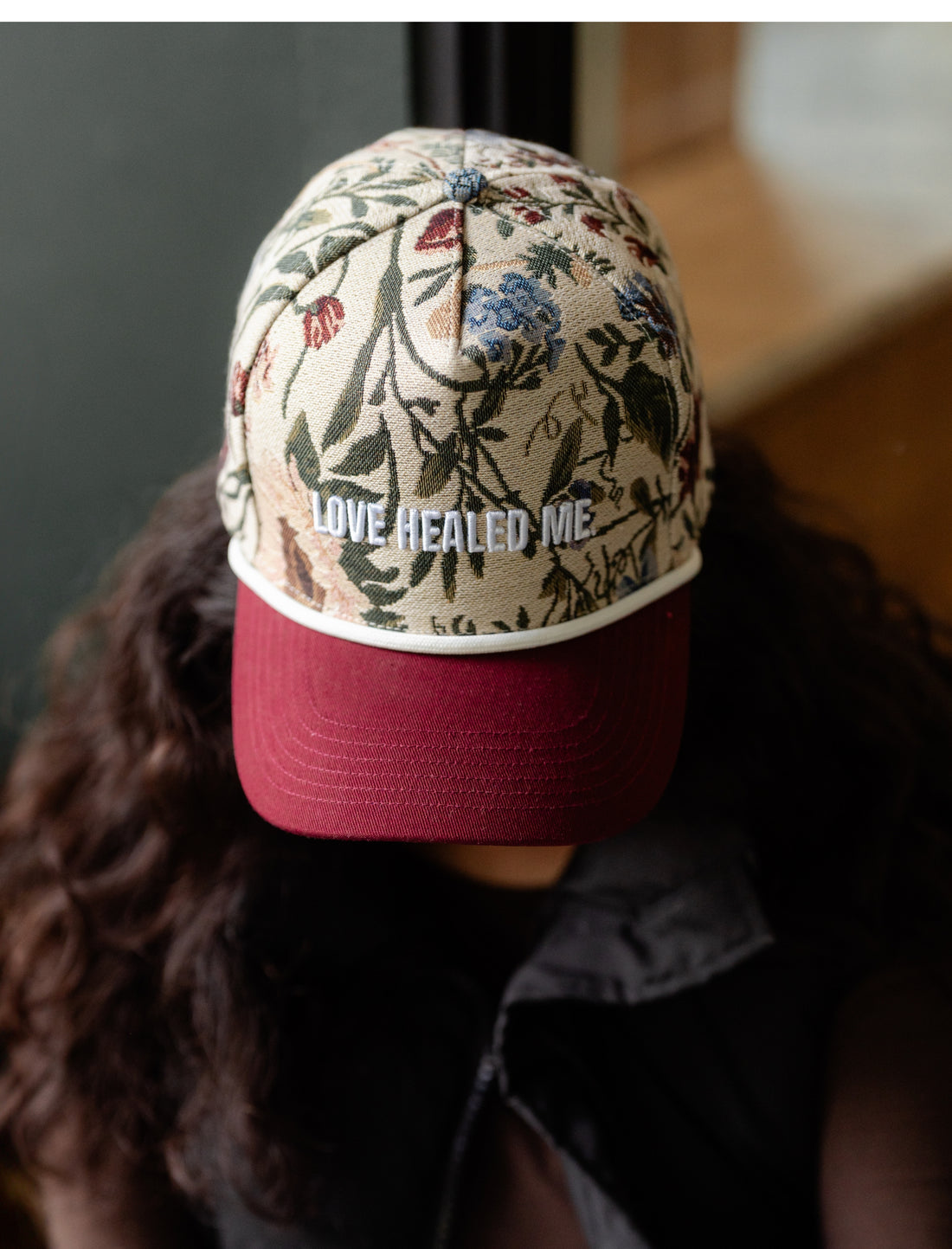 ‘Love Healed Me’ - Puff Embroidered Trucker Hat