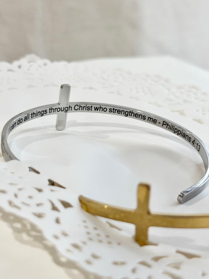 Cross Cuff - Philippians 4:13