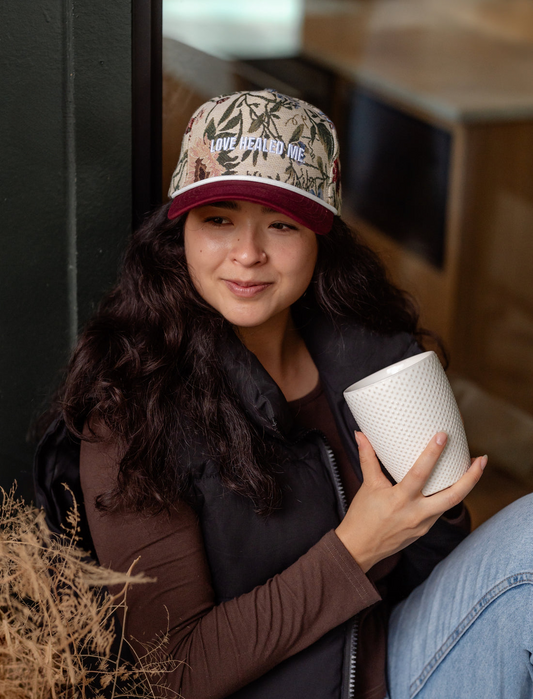 ‘Love Healed Me’ - Puff Embroidered Trucker Hat