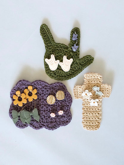 Crochet Studs/Earrings Display image 1