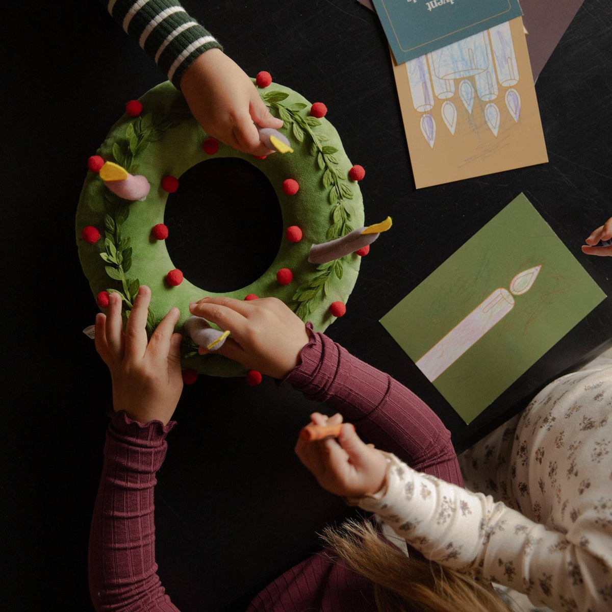 Advent Plush Candle Wreath