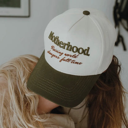 ‘Motherhood: Raising World Changers Full-Time’ - Puff Embroidered Trucker Hat