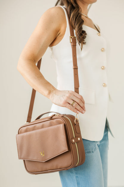 Bible Crossbody Bag (large capacity) - Almond