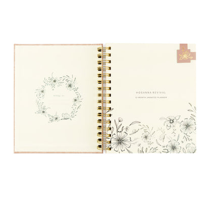 12-Month Undated Spiral Planner: Sonora