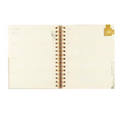 12-Month Undated Spiral Planner: Magnolia Springs