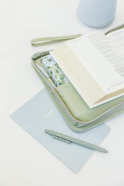 Woven Bible Crossbody Bag - Sage