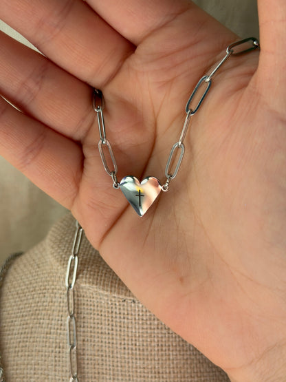 Paperclip Heart Necklace - Personalization