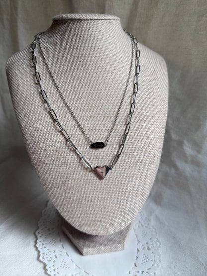 Paperclip Heart Necklace - Personalization