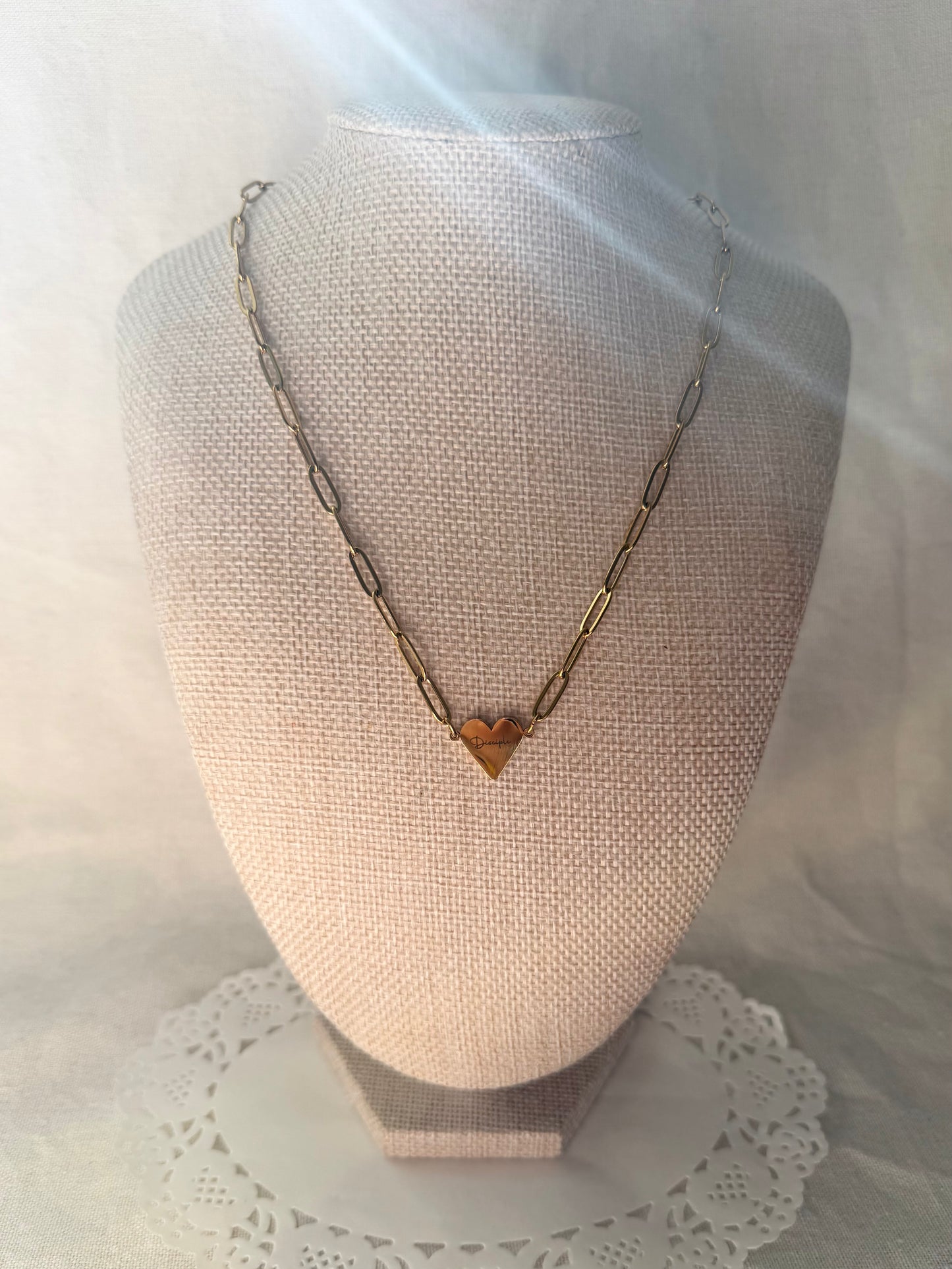 Paperclip Heart Necklace - Personalization