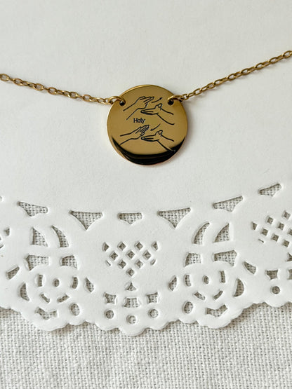 Statement Circle Pendant - Personalization