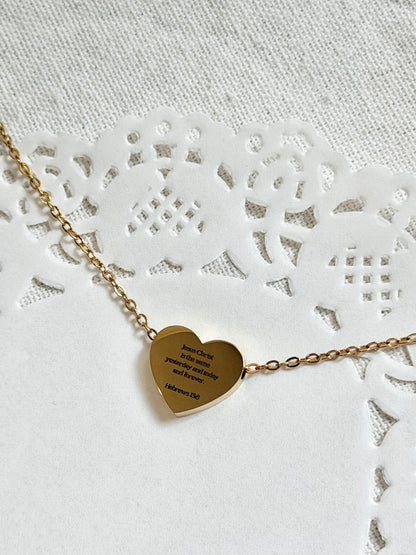 'ASL Jesus' Heart Necklace