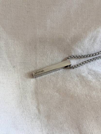 Men’s Vertical Bar Necklace - Personalization