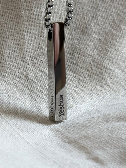 Men’s Vertical Bar Necklace - Personalization