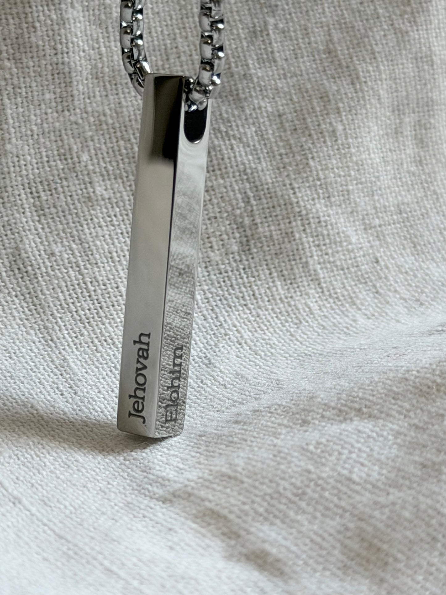 Men’s Vertical Bar Necklace - Personalization