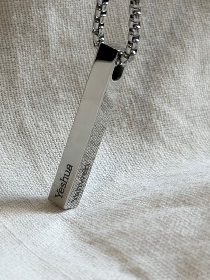 Men’s Vertical Bar Necklace - Personalization