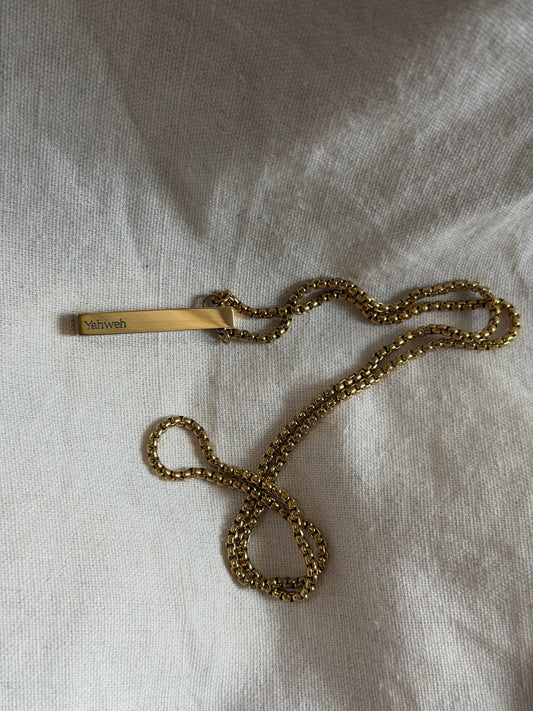Men’s Vertical Bar Necklace - Personalization