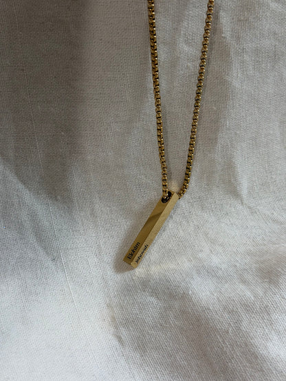 Men’s Vertical Bar Necklace - Personalization