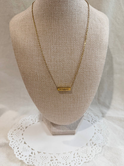 Horizontal Mini Bar Necklace - Personalization