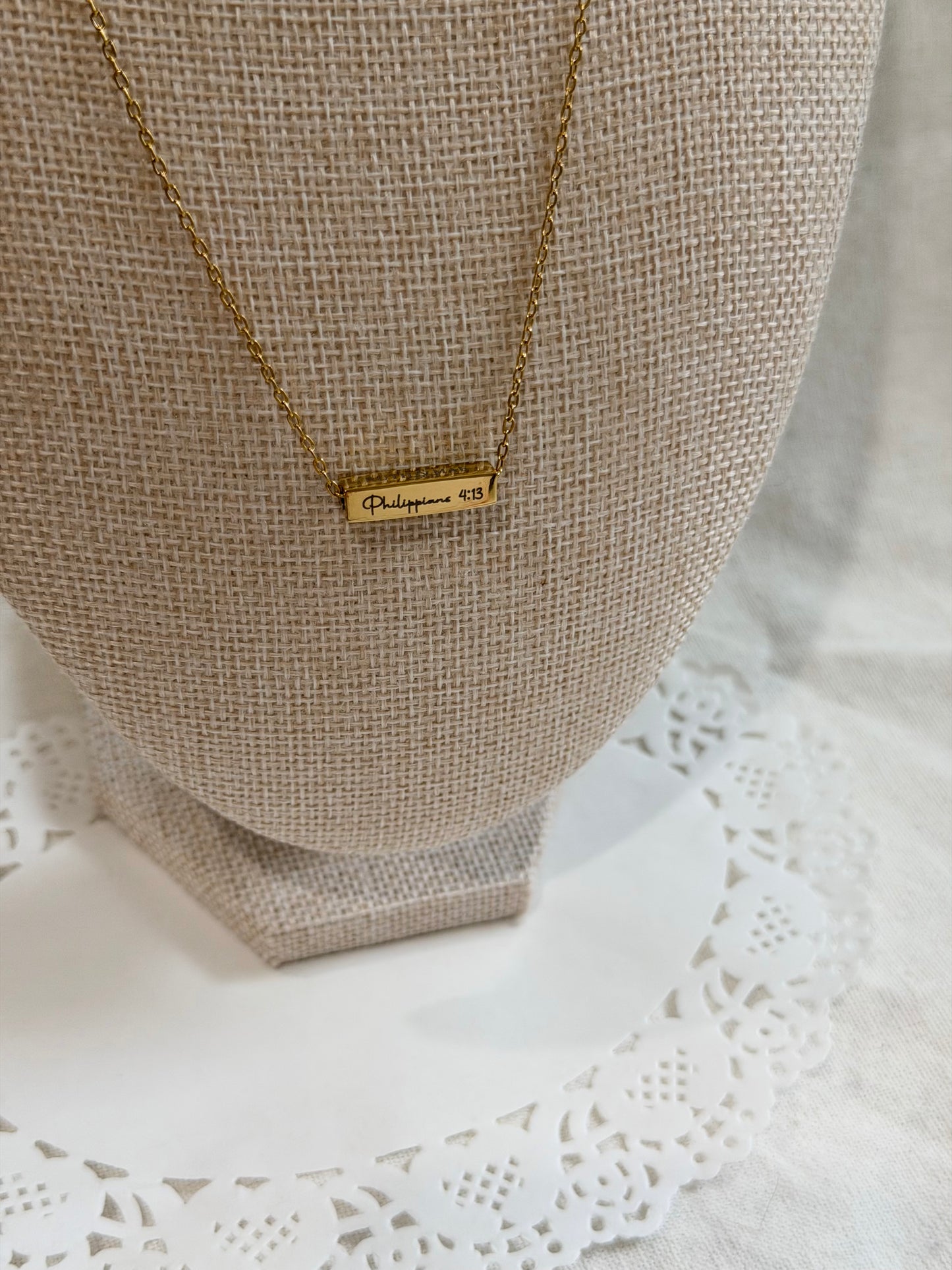 Horizontal Mini Bar Necklace - Personalization