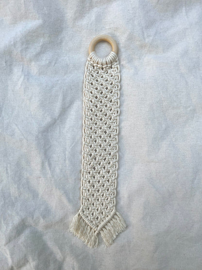 Skinny Macramé Hanging Jewelry Storage image 3