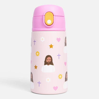 Pink Jesus Water Bottle – 13.5oz Stainless Steel