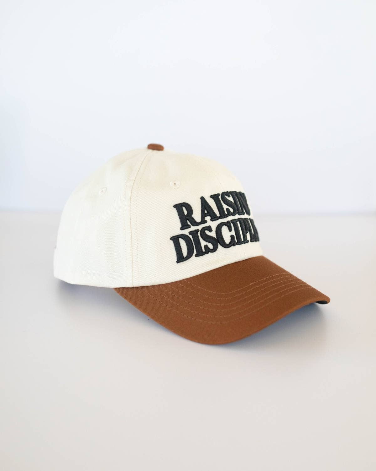 Raising Disciples Low-Profile Baseball Hat - Brown, Black, & Off-White