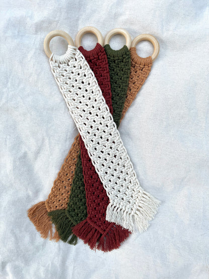 Skinny Macramé Hanging Jewelry Storage image 1
