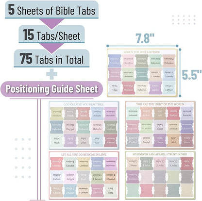Morandi Bible Tabs Laminated 75 Pack